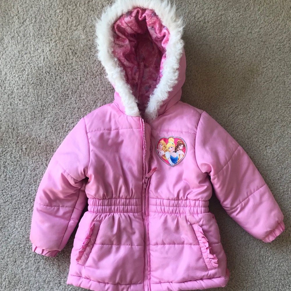 Disney Princess Coat with faux fur lining on hood